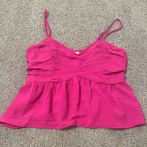 Pink Ruched Women's Top